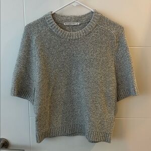 Cropped Abercrombie & Fitch Heather Gray Knit Top